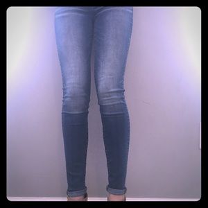 High rise skinny jeans